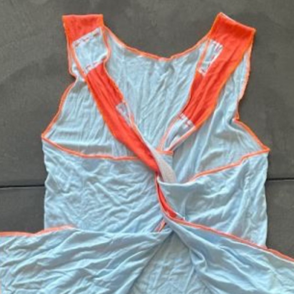 VINTAGE Diesel Sky Blue Top with Orange Trim